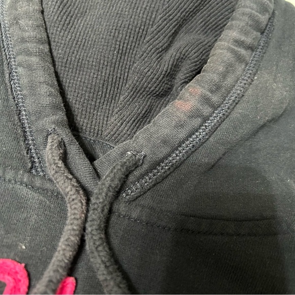 Hollister Black Hoodie with Pink Logo - Picture 3 of 3